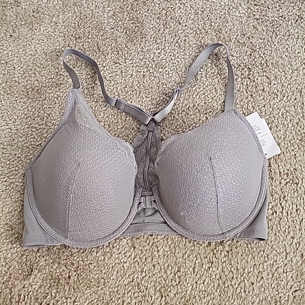 Women's Lightly Lined Racerback Bra - Auden- Gray 36D